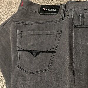 GUESS Men's Charcoal Slim Jeans